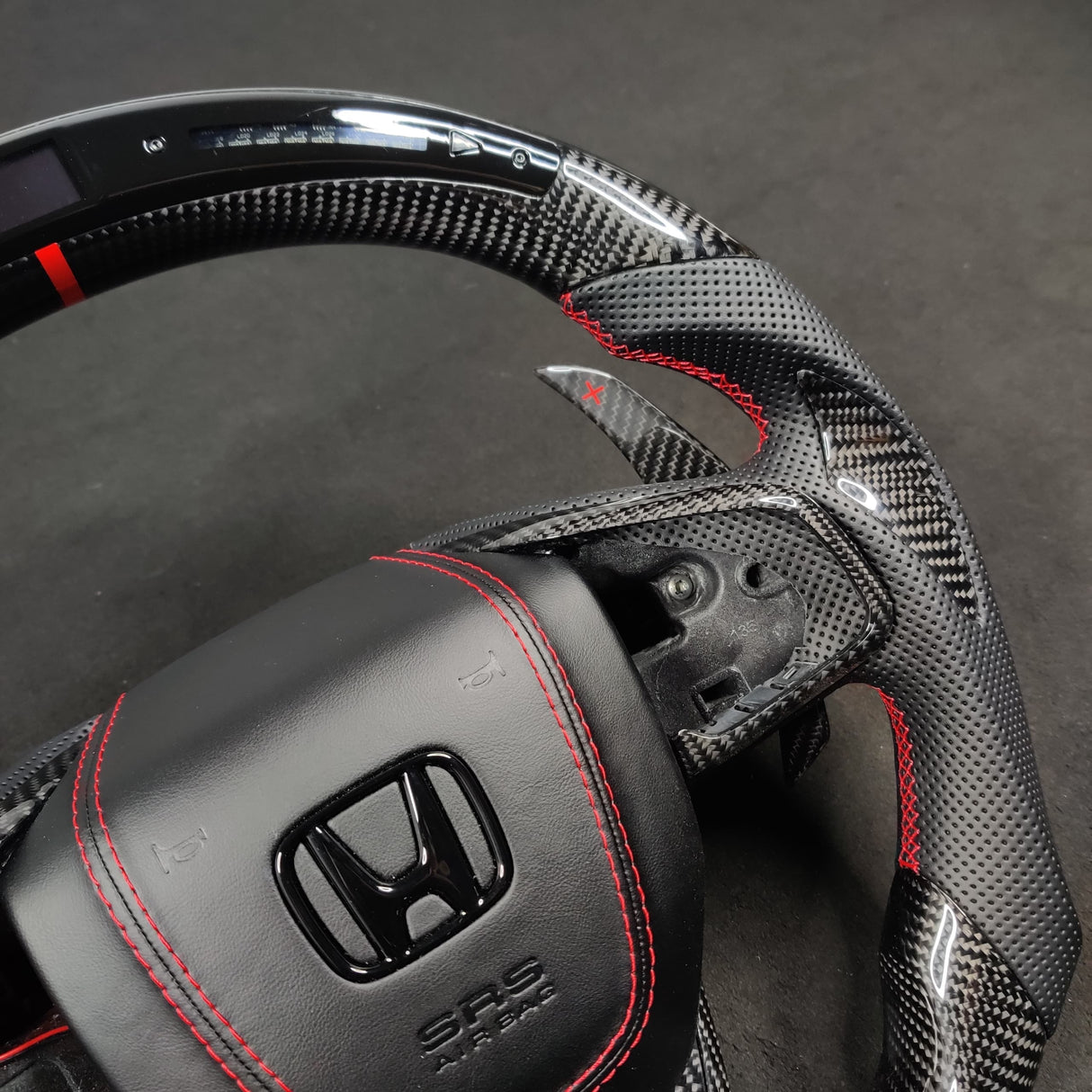 2016-2021 Honda Civic Custom Carbon Fiber Steering Wheel - AutoLEDTech.com