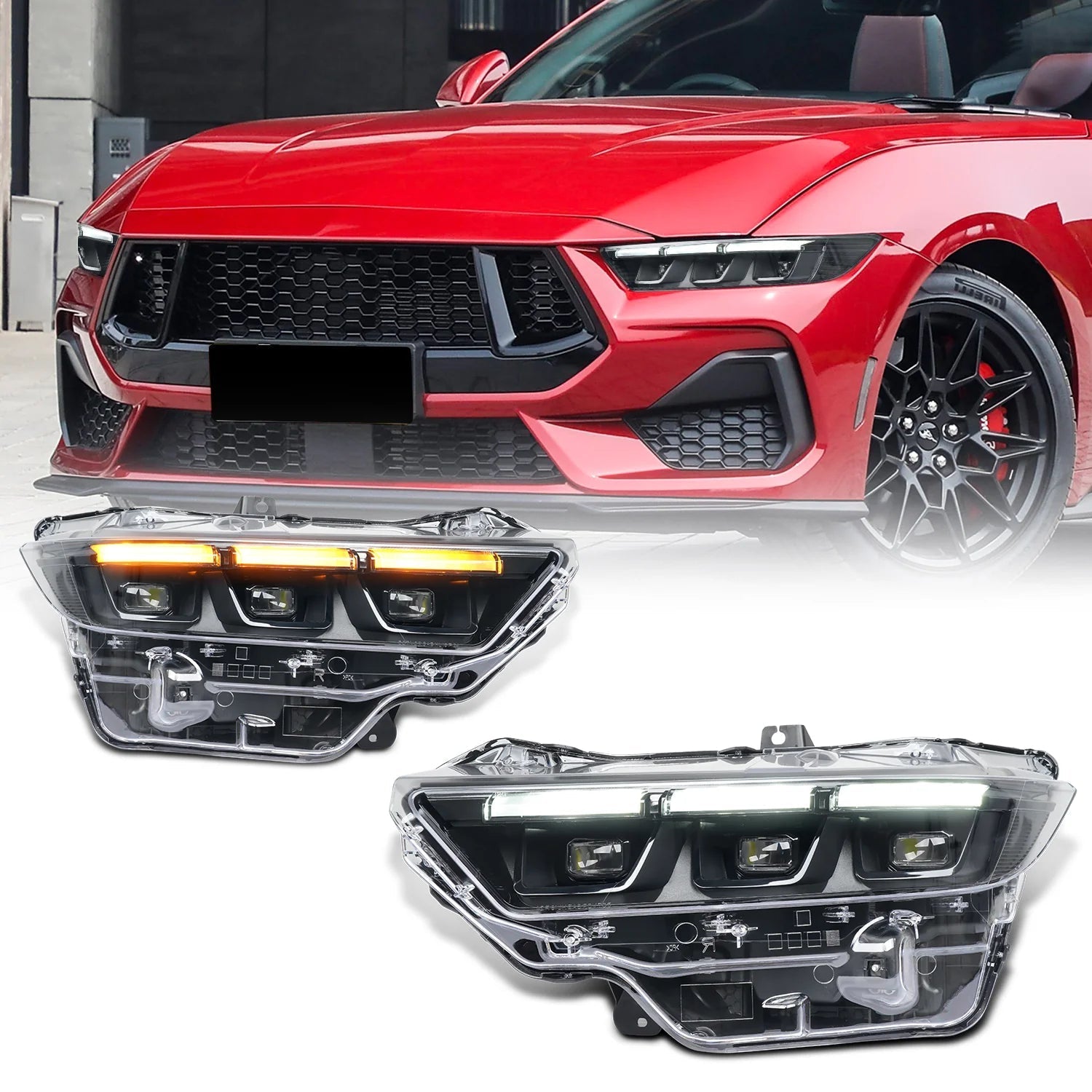 2024-2026+ Ford Mustang S650 RGB Flow Series LED DRL Headlights