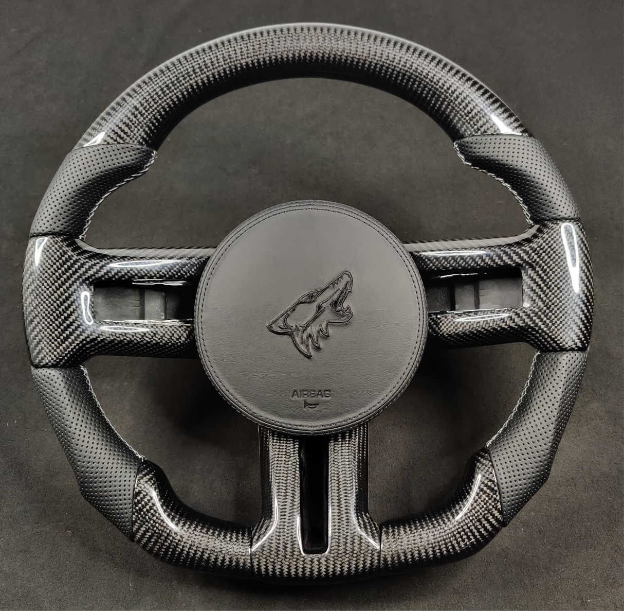 2005-2014 Ford Mustang Carbon Fiber Steering Wheel - AutoLEDTech.com
