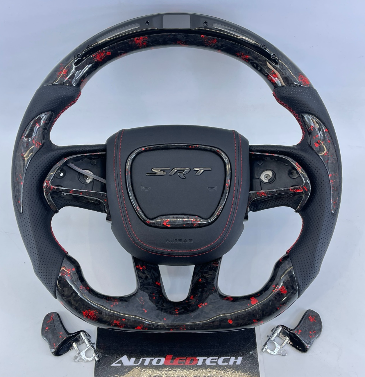 2015-2023 Dodge Charger Challenger Custom Carbon Fiber LED Steering Wheel