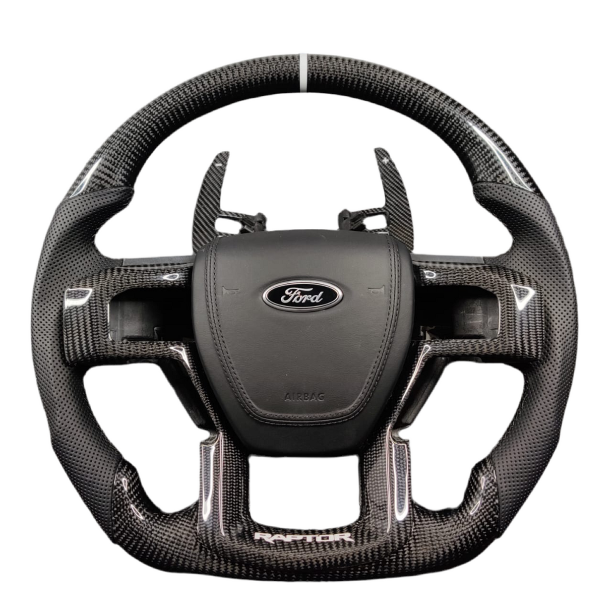 2015-2020 Ford Raptor F150 Custom Carbon Fiber Steering Wheel - AutoLEDTech.com