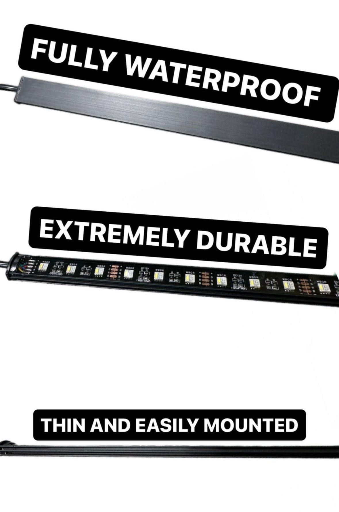 4-Piece Aluminum-Cased LED RGBW Flow Series Underbody Lights Kit - AutoLEDTech.com