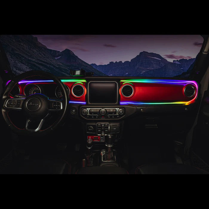 2018-2023 Jeep Wrangler JL Gladiator JT Dynamic ColorSHIFT LED Interior Dash Board Kit