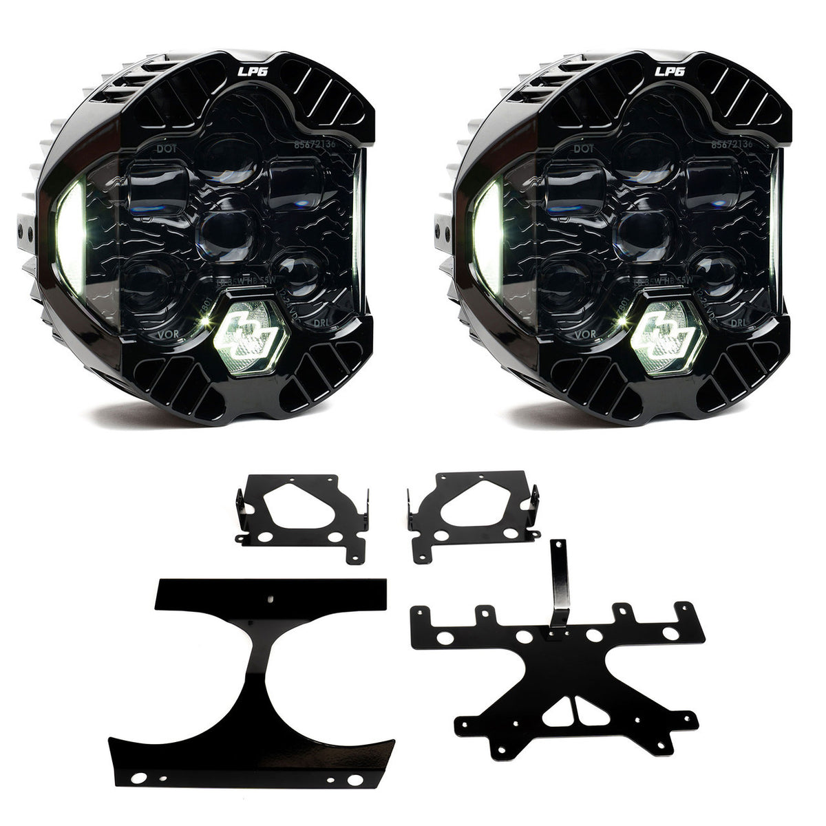 Baja Designs DOT LP6 Road Glide dual headlight kit white DRL