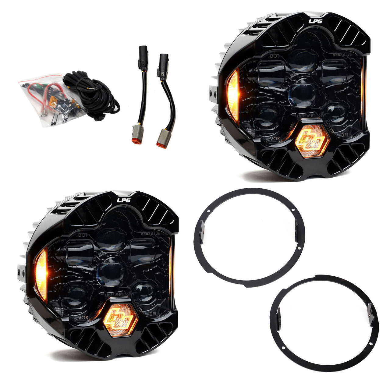 2007-2018 Jeep Wrangler JK DOT LP6 LED Headlight Kit - Baja Designs
