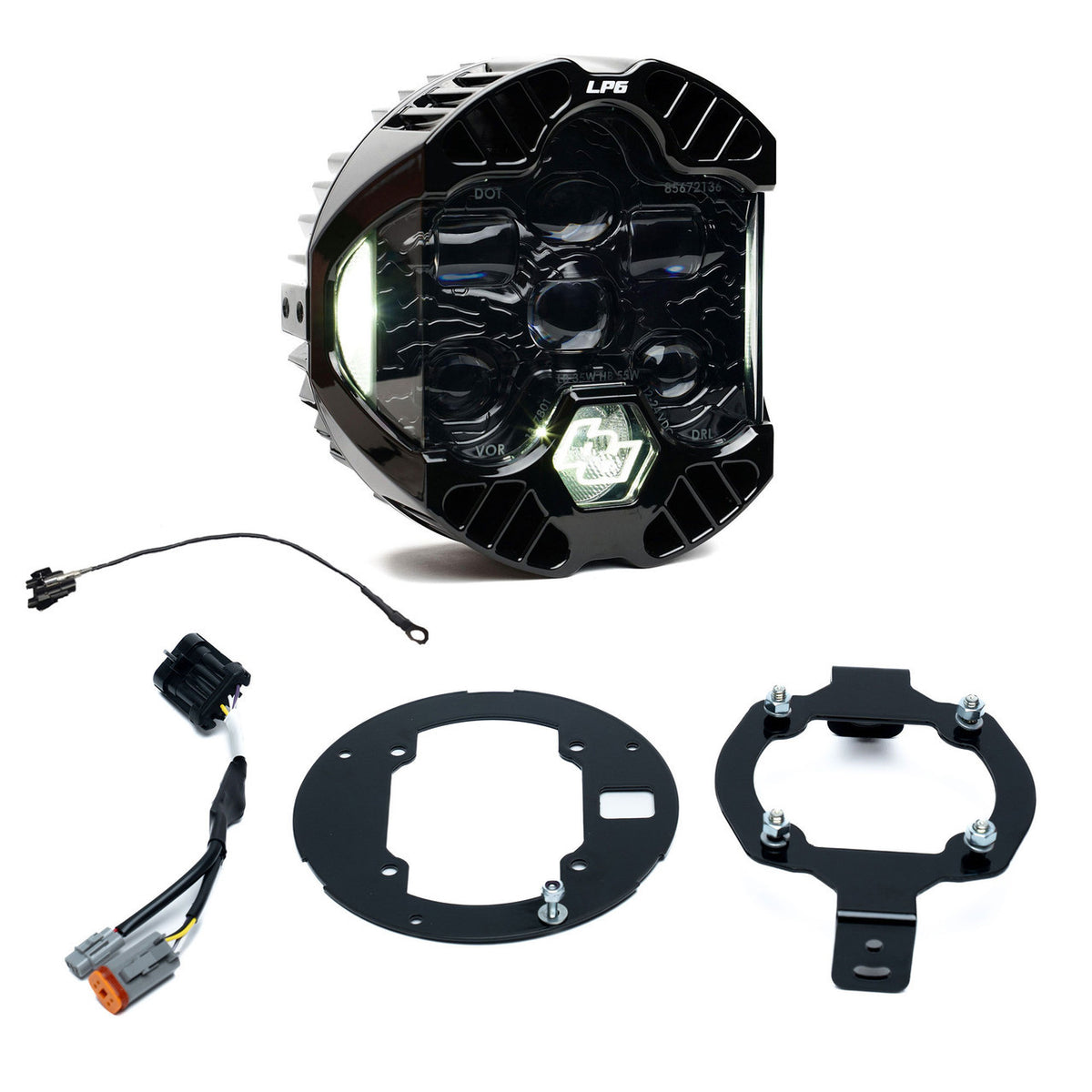 Baja Designs DOT LP6 Low Rider ST no-cut headlight kit contents