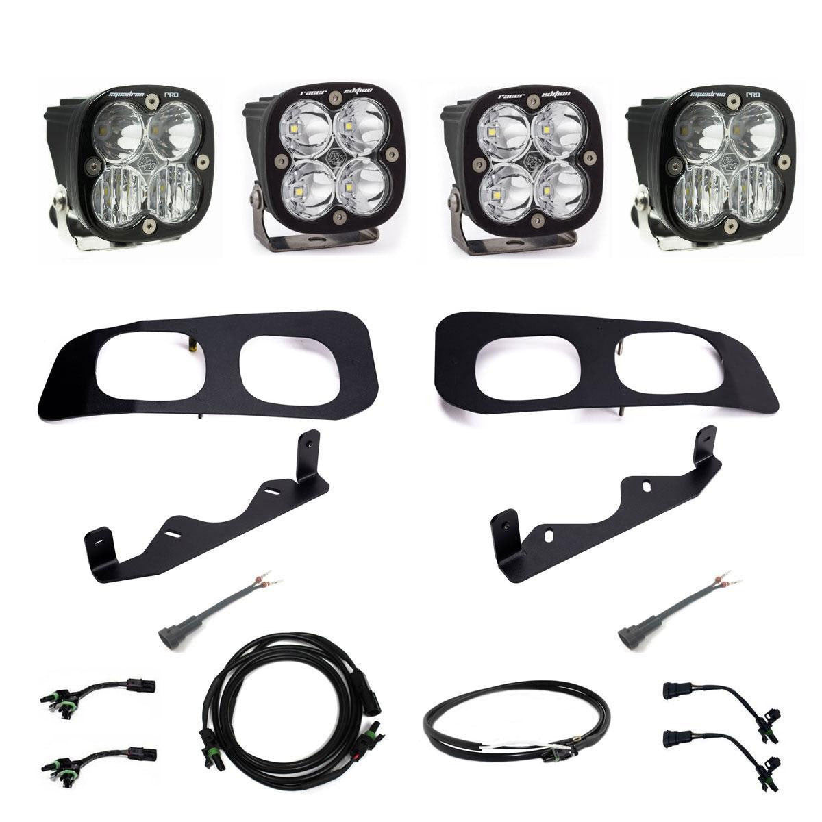 2023-2026+ Ford F250 Super Duty Baja Designs Squadron Dual Fog Pocket Light Kit