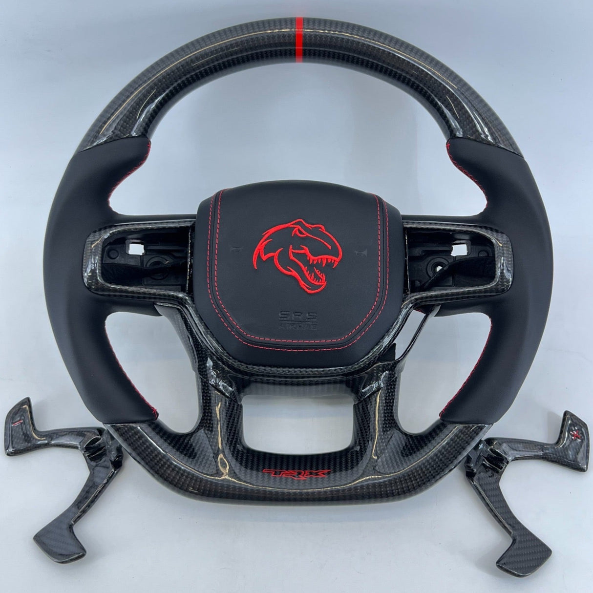 2021-2026+ Ram TRX 1500 Custom Carbon Fiber Steering Wheel - AutoLEDTech.com