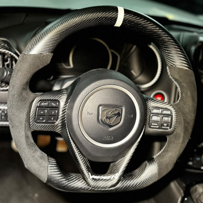 1996-2010 Dodge Viper Custom Carbon Fiber LED Steering Wheel - AutoLEDTech.com