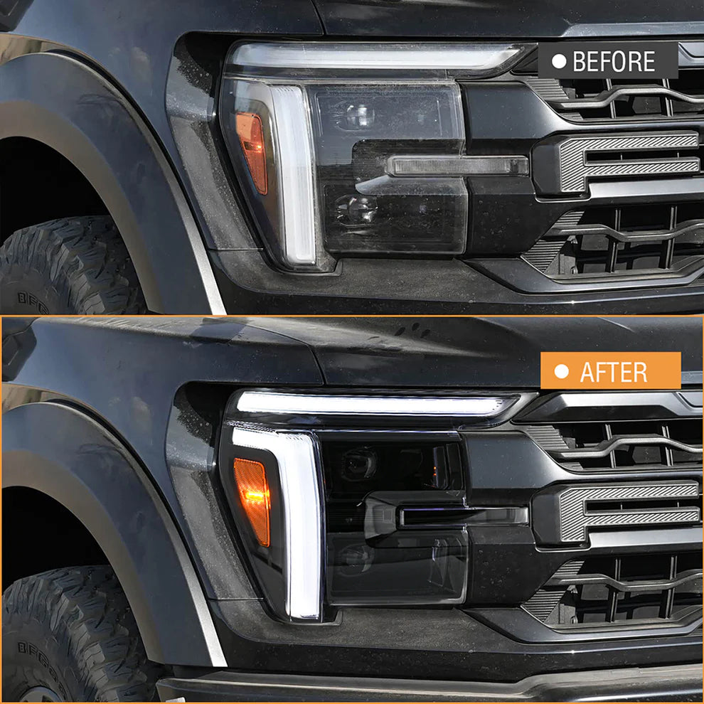 2024-2026 Ford F150 LED Projector Headlights (Lariat King Ranch Platinum Raptor) - AutoLEDTech.com