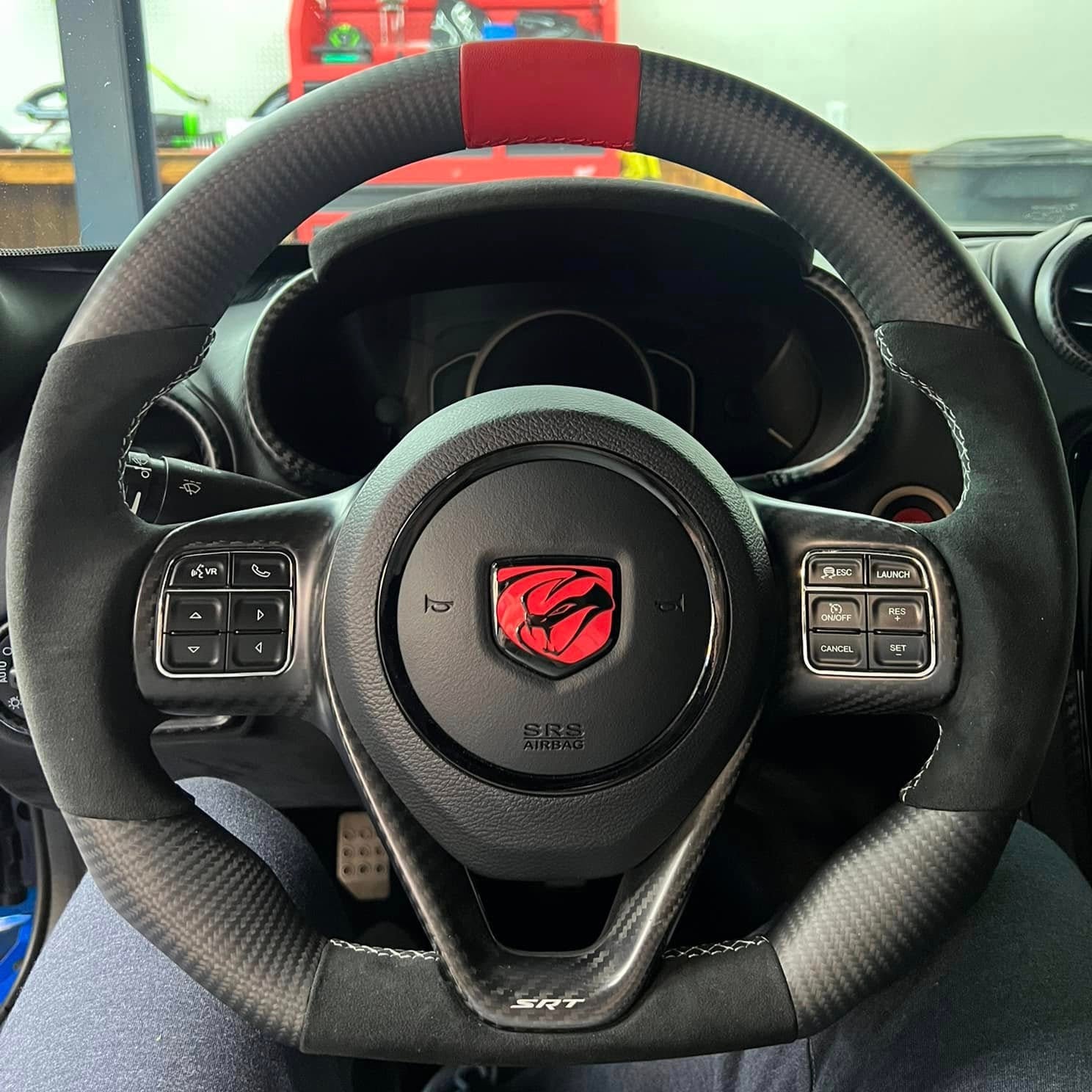 2013-2017 Dodge Viper Custom Carbon Fiber LED Steering Wheel