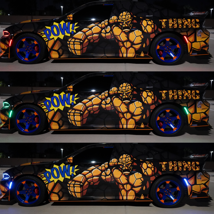 2015-2023 Dodge Charger RGB Flow Series LED Smoked Side Marker Lights