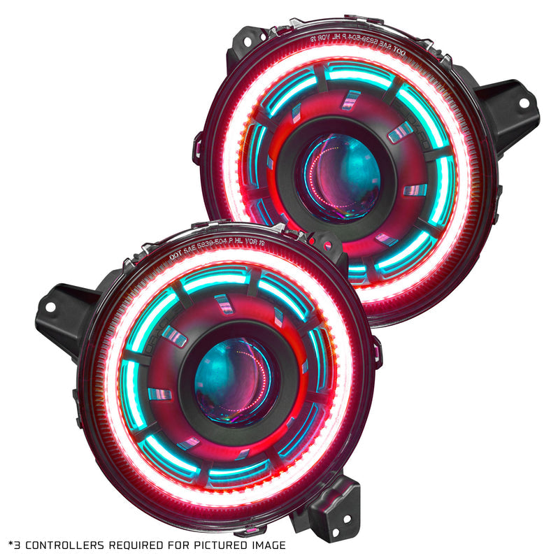 2018-2026+ Jeep Wrangler Gladiator JL JT OCULUS RGBW Bi-LED Projector Headlights