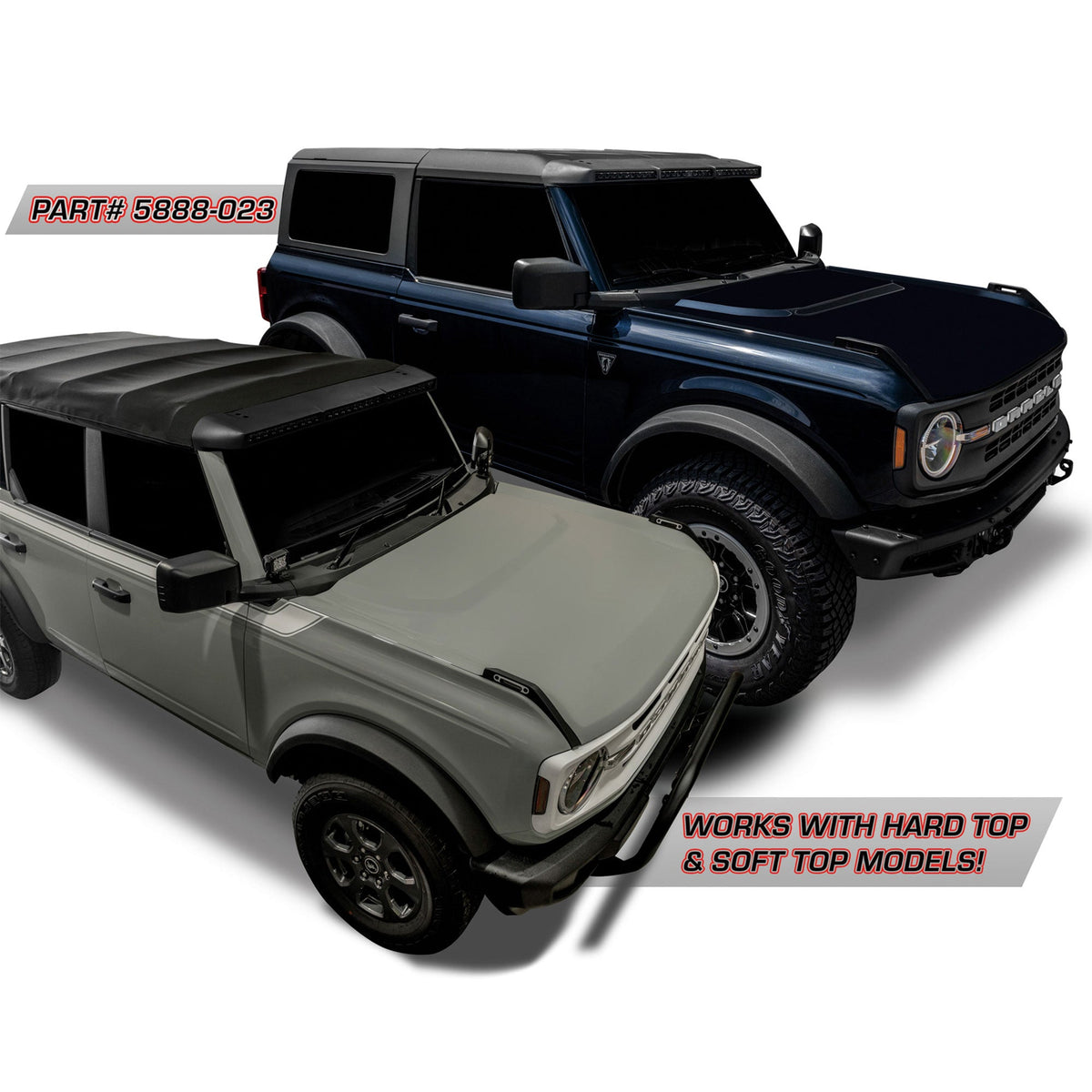 ORACLE Roof LED Light Bar hardtop and soft top compatibility - Ford Bronco - AutoLEDTech.com