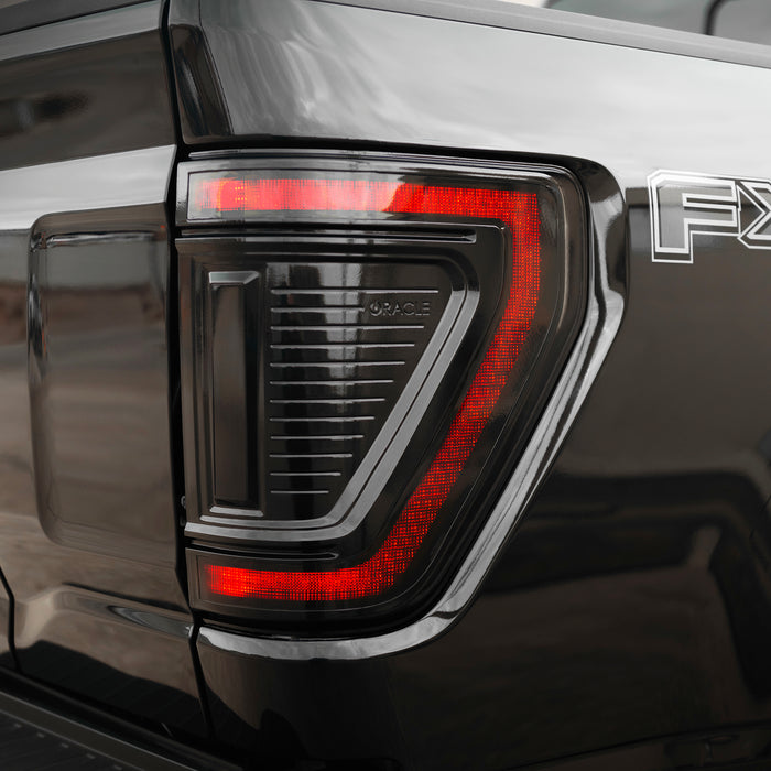 2021-2026+ Ford F150 & Raptor Red Smoked LED Flush Mount Tail Lights - AutoLEDTech.com