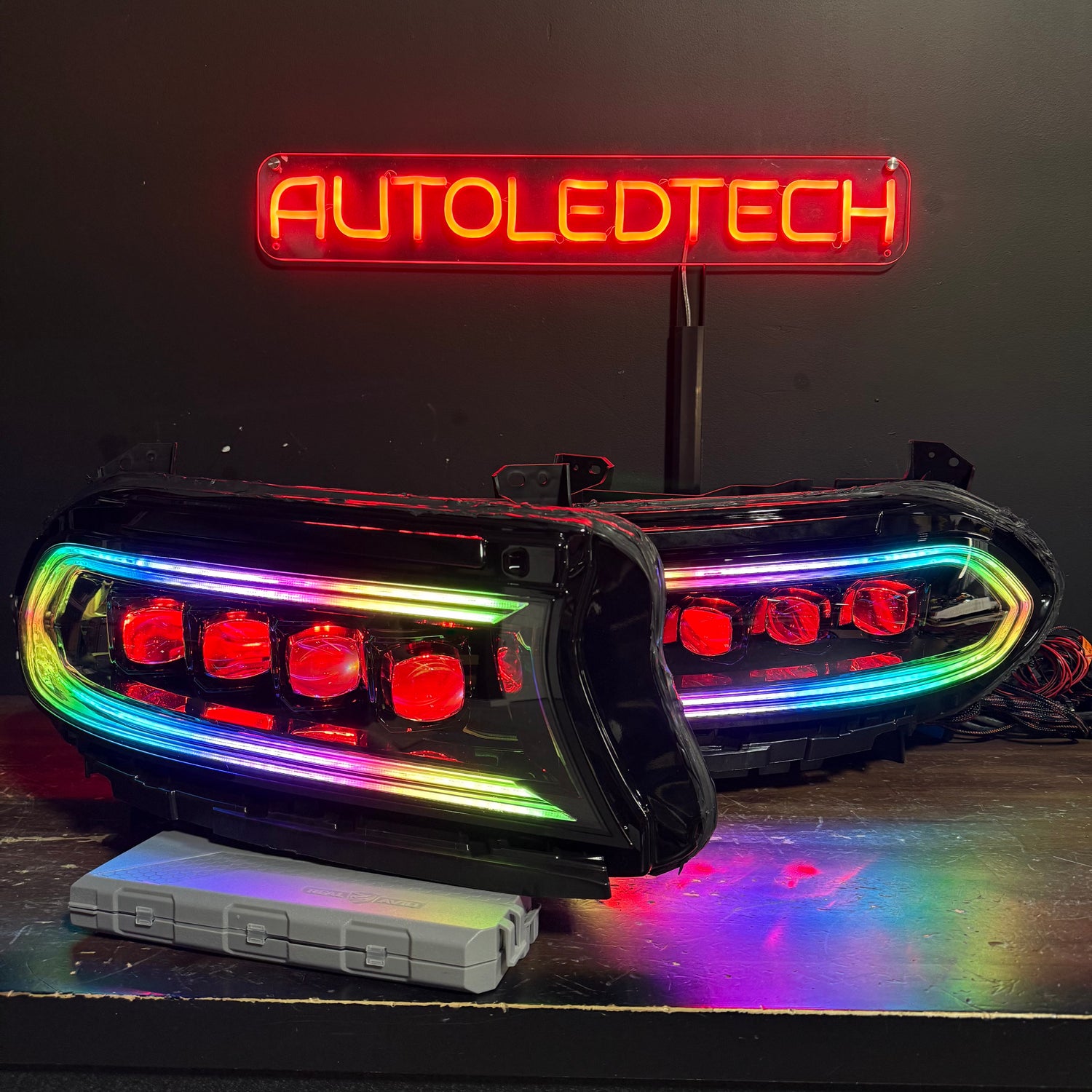 2015-2023 Dodge Charger Alpharex RGBW FLOW SERIES LED DRL Headlights