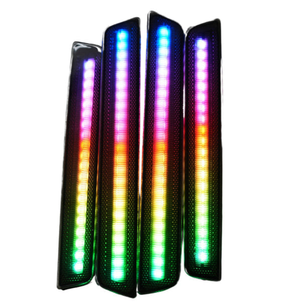 2015-2023 Dodge Challenger RGB Flow Series LED Smoked Side Marker Lights