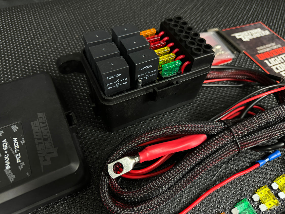 6 Gang Switch Control Panel 12V Relay System - AutoLEDTech.com
