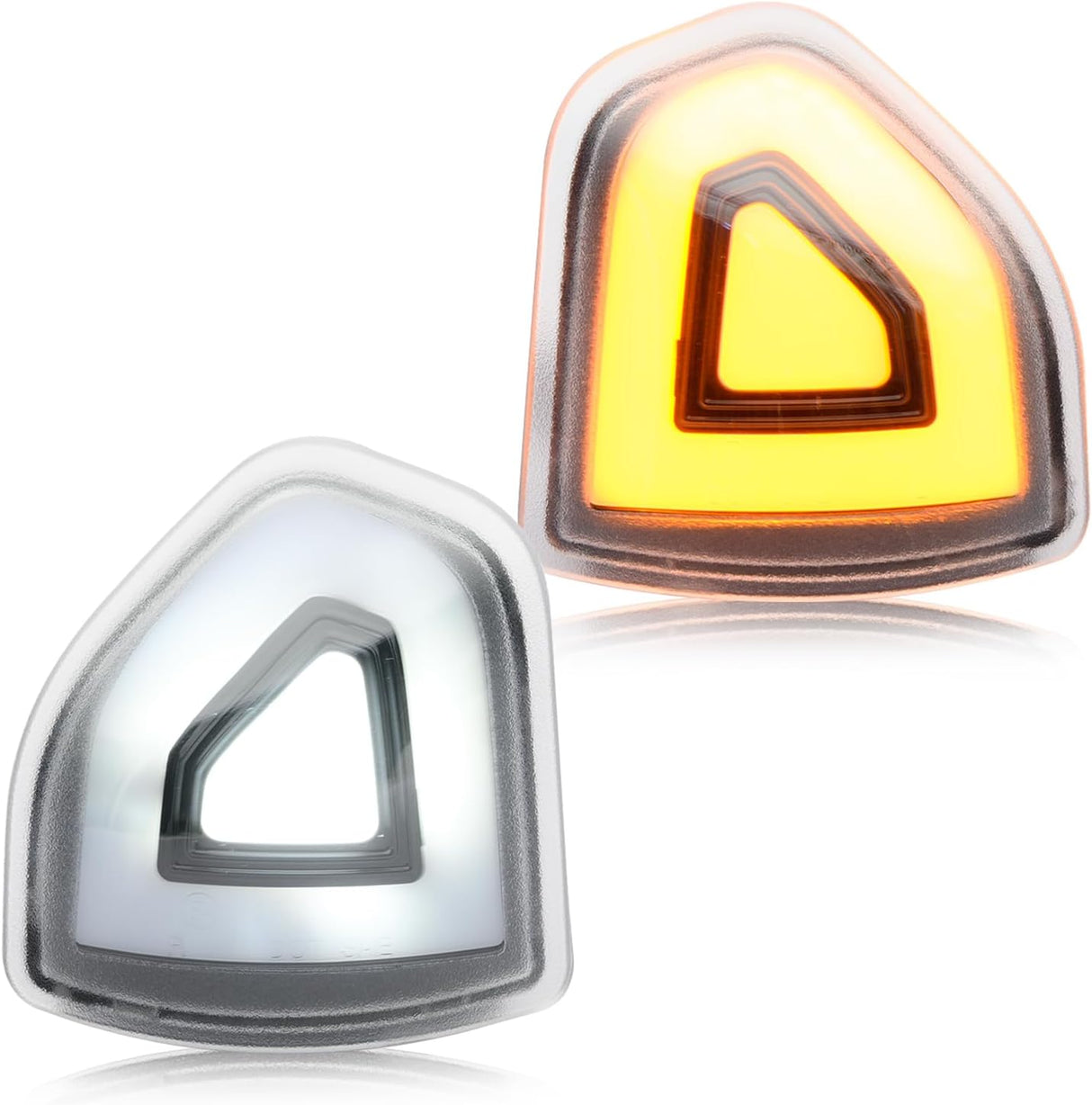 2009-2024 Ram 1500 2500 HD Smoked White Amber LED Tow Mirror Lights - AutoLEDTech.com