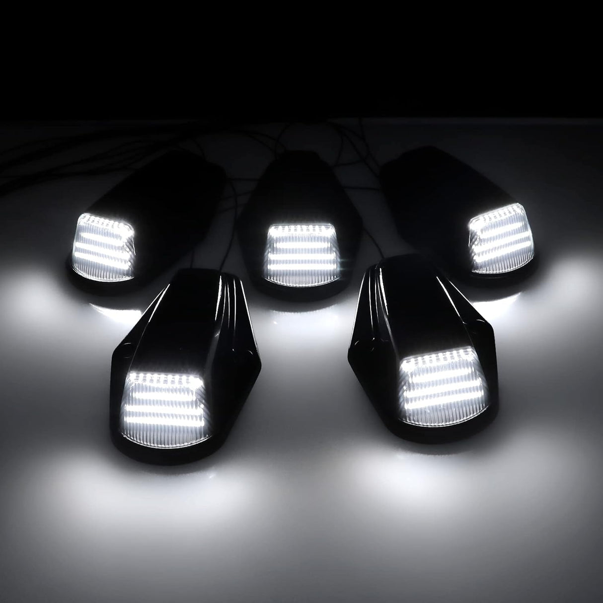 1984-1998 Ford F250 Super Duty Clear Smoked White Amber LED Roof Cab Lights