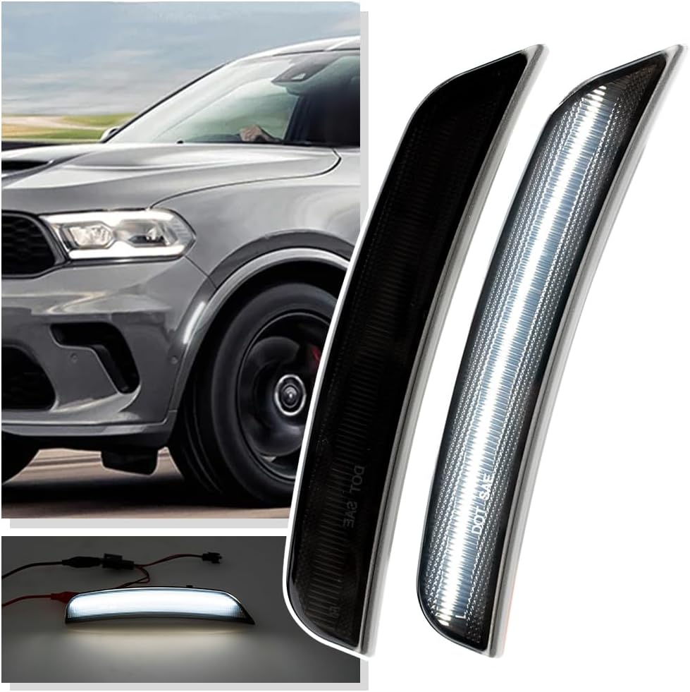 2021-2026+ Dodge Durango Clear Smoked White Amber LED Side Markers