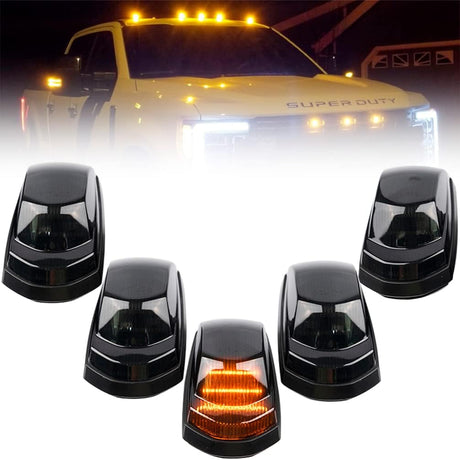 2017-2024 Ford F250 F350 Super Duty Clear Smoked White Amber LED Roof Cab Lights
