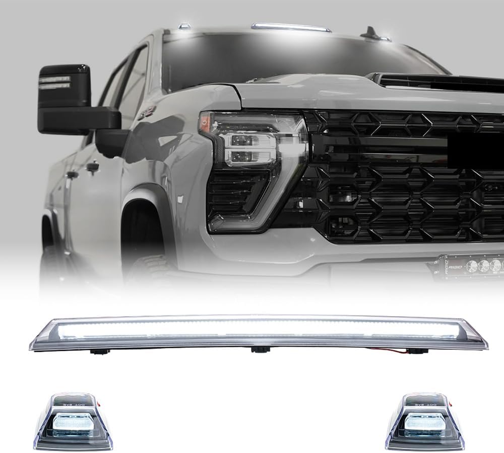 2020-2026+ GMC Chevy HD Smoked White Amber LED Roof Cab Lights