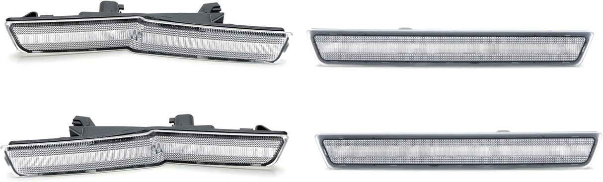 2015-2023 Dodge Challenger Widebody SCANNING White LED Smoked Side Marker Lights