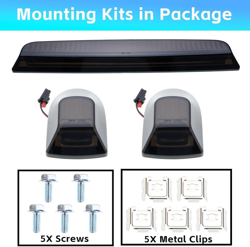 2020-2026+ GMC Sierra HD 2500 Smoked White Amber SCANNING LED Side Markers - AutoLEDTech.com