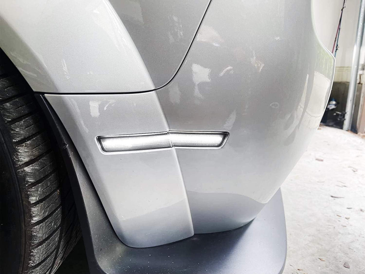 2015-2023 Dodge Challenger Widebody SCANNING White LED Smoked Side Marker Lights