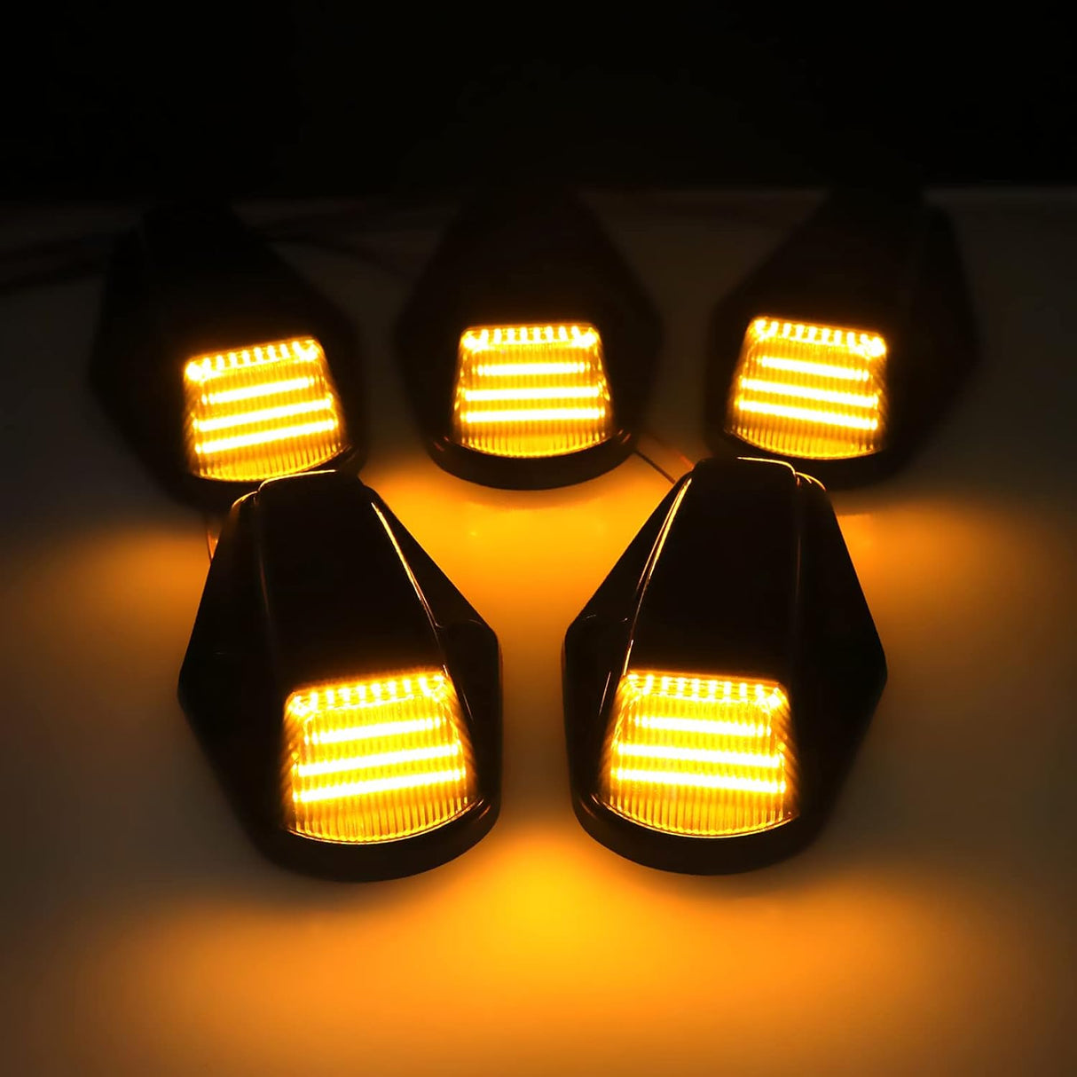 1984-1998 Ford F250 Super Duty Clear Smoked White Amber LED Roof Cab Lights