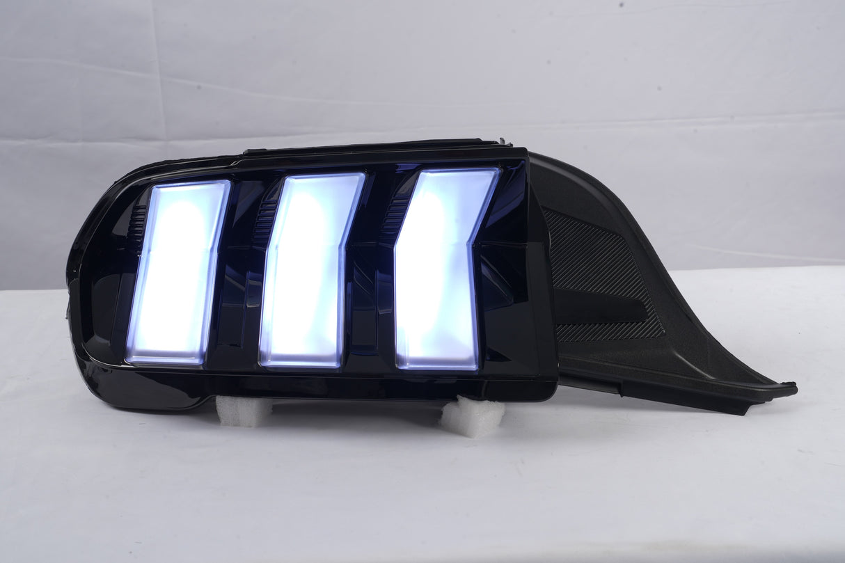 2024-2026+ Ford Mustang S650 RGB Flow Smoked Clear LED Tail Lights - AutoLEDTech.com