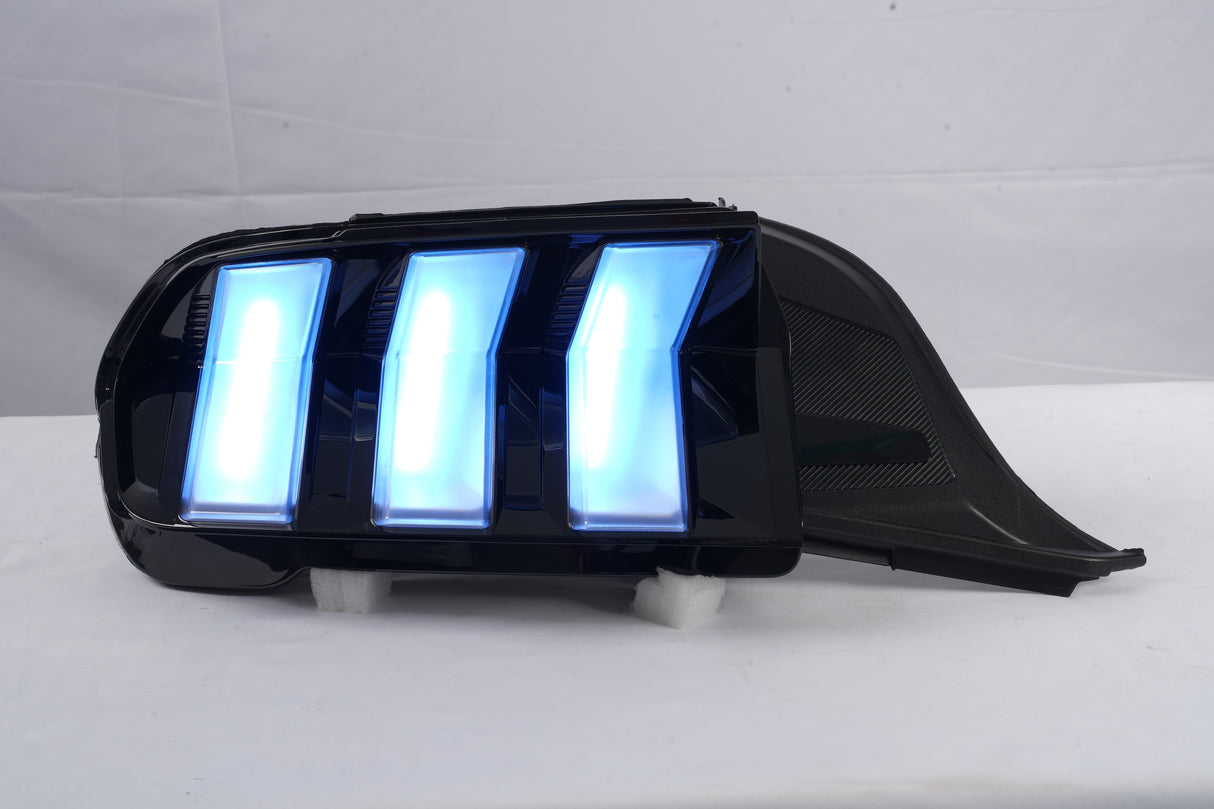 2024-2026+ Ford Mustang S650 RGB Flow Smoked Clear LED Tail Lights - AutoLEDTech.com