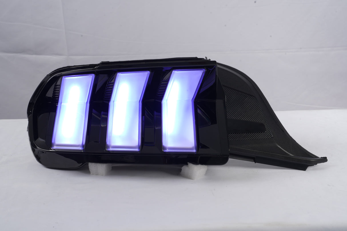 2024-2026+ Ford Mustang S650 RGB Flow Smoked Clear LED Tail Lights - AutoLEDTech.com