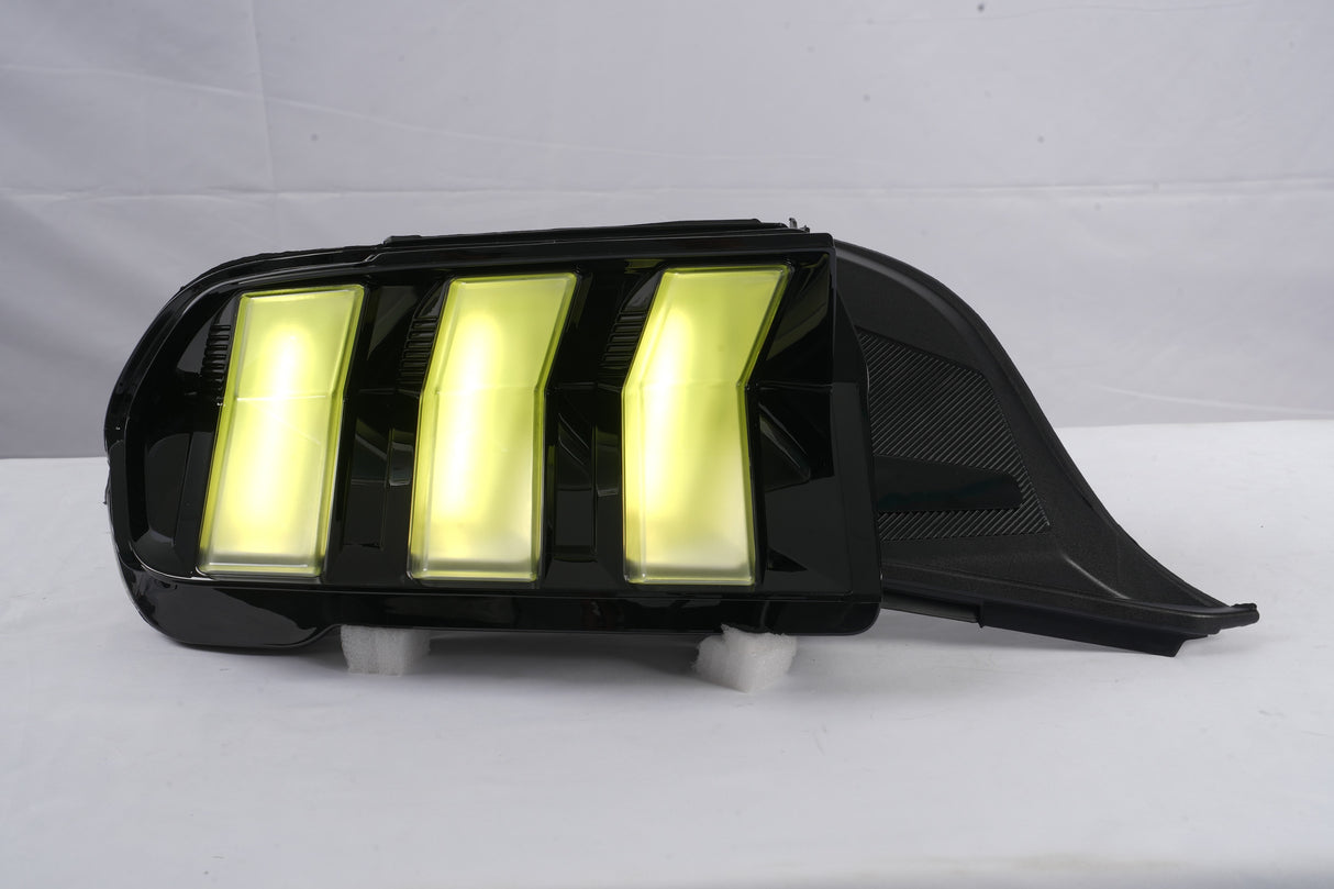2024-2026+ Ford Mustang S650 RGB Flow Smoked Clear LED Tail Lights - AutoLEDTech.com