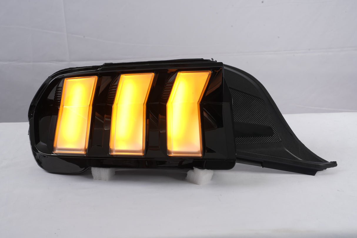 2024-2026+ Ford Mustang S650 RGB Flow Smoked Clear LED Tail Lights - AutoLEDTech.com