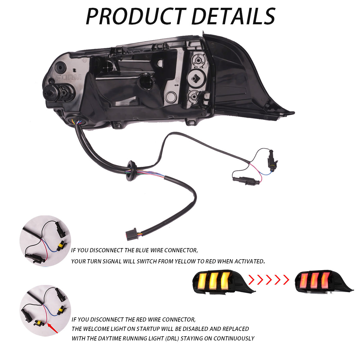 2024-2026+ Ford Mustang S650 RGB Flow Smoked Clear LED Tail Lights - AutoLEDTech.com