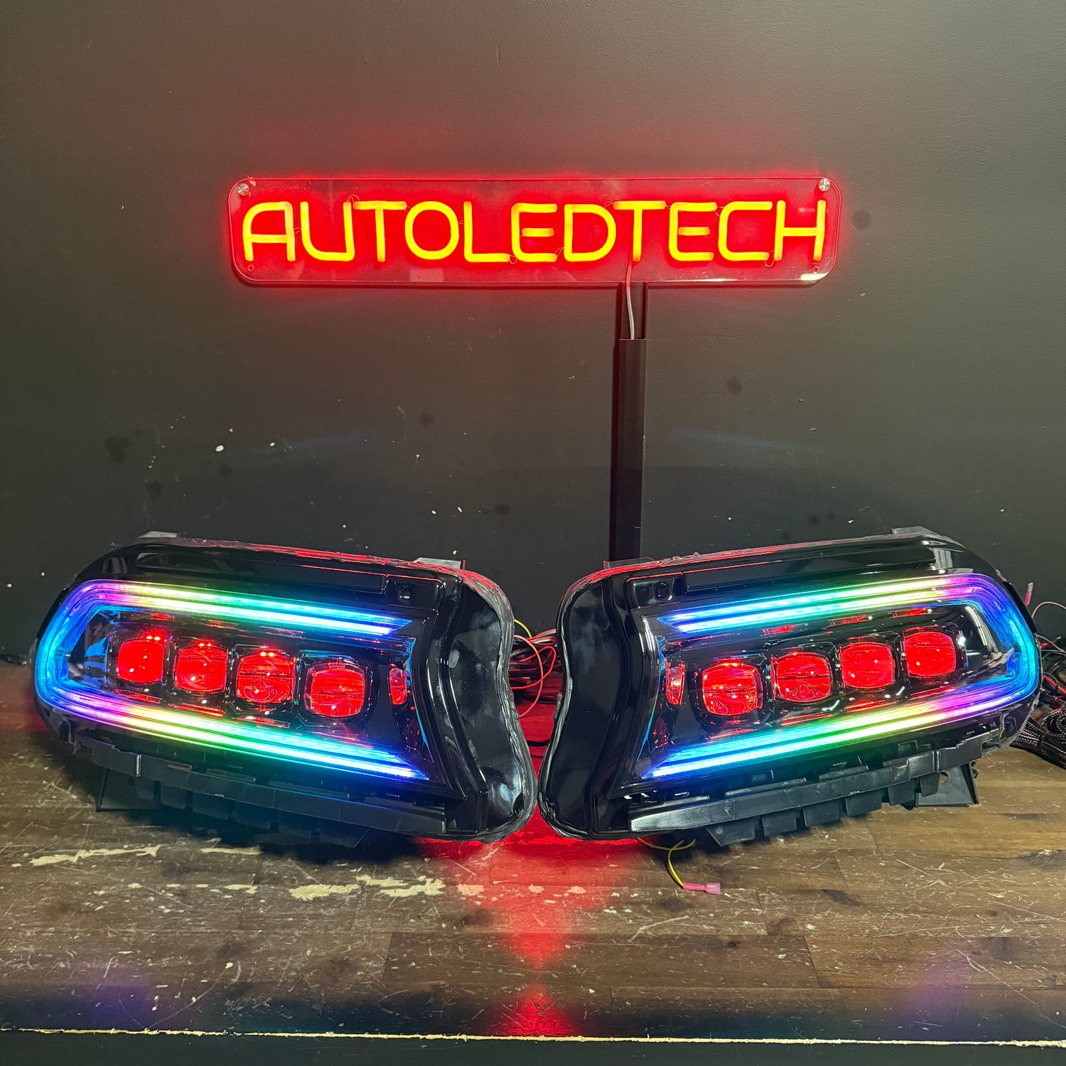 2015-2023 Dodge Charger Alpharex RGBW FLOW SERIES LED DRL Headlights