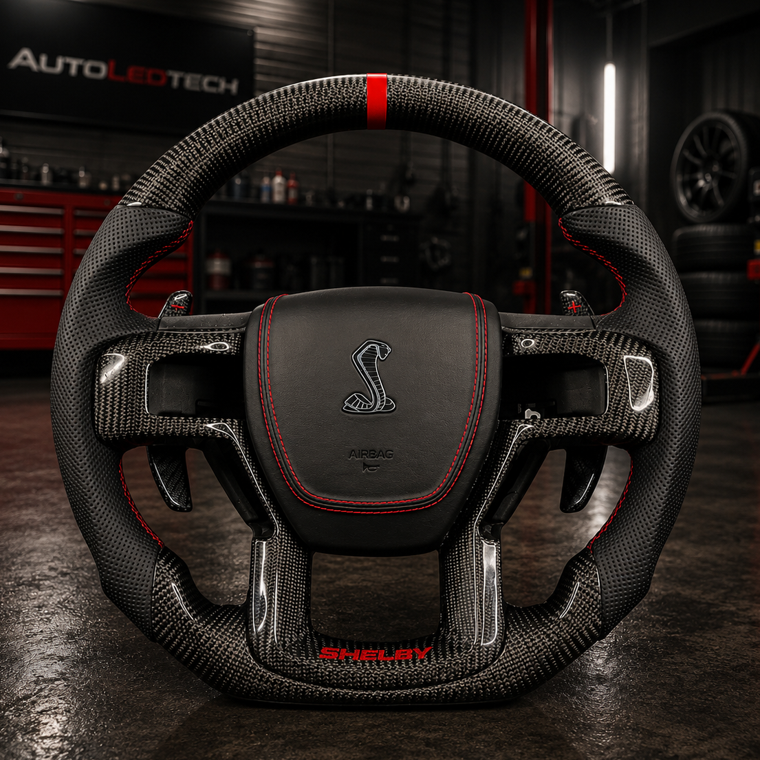 2015-2020 Ford F150 & Raptor Custom Carbon Fiber Steering Wheel - AutoLEDTech.com