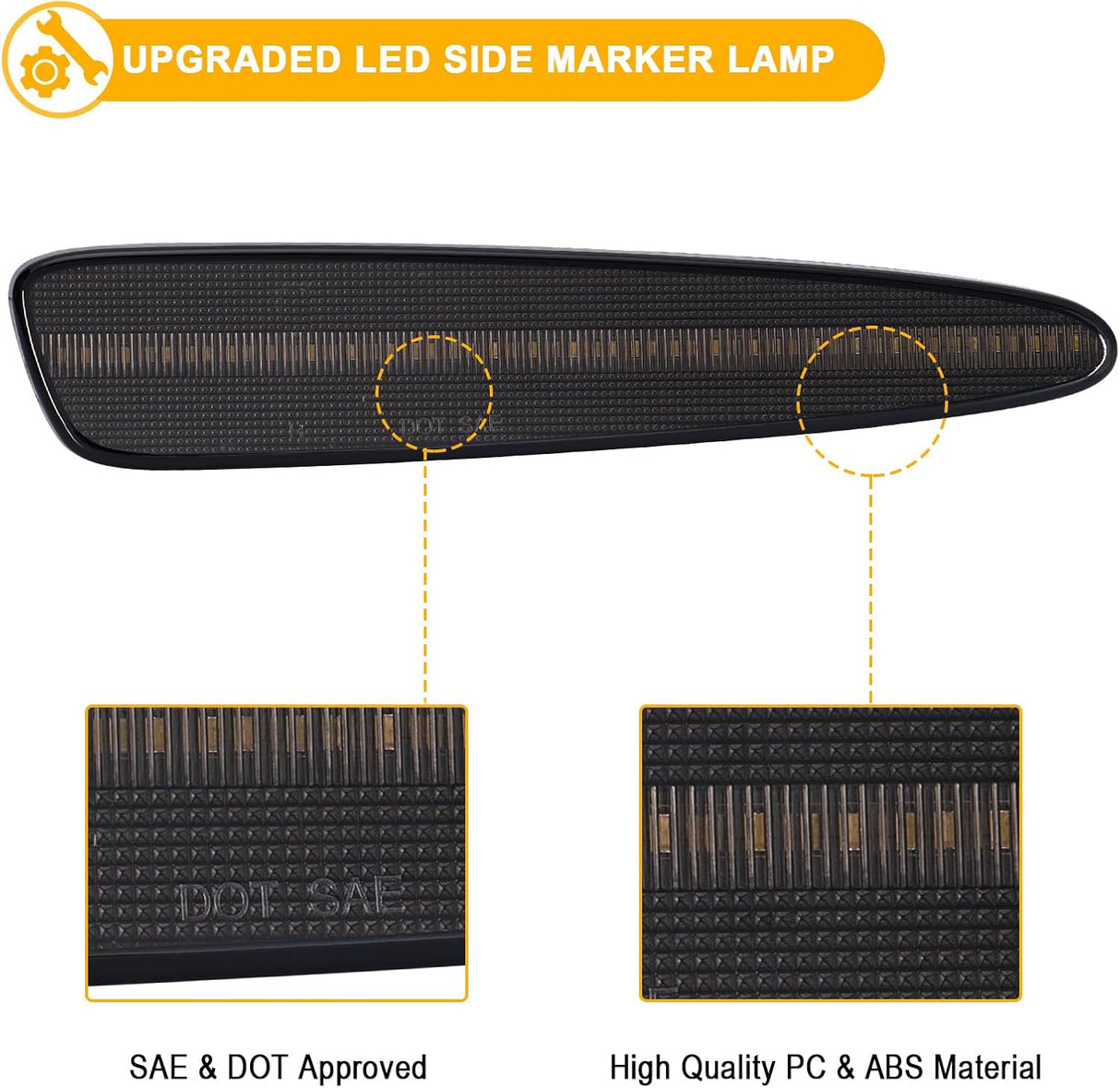 2005-2013 Chevrolet C6 Corvette Clear or Smoked LED Sidemarker Lights