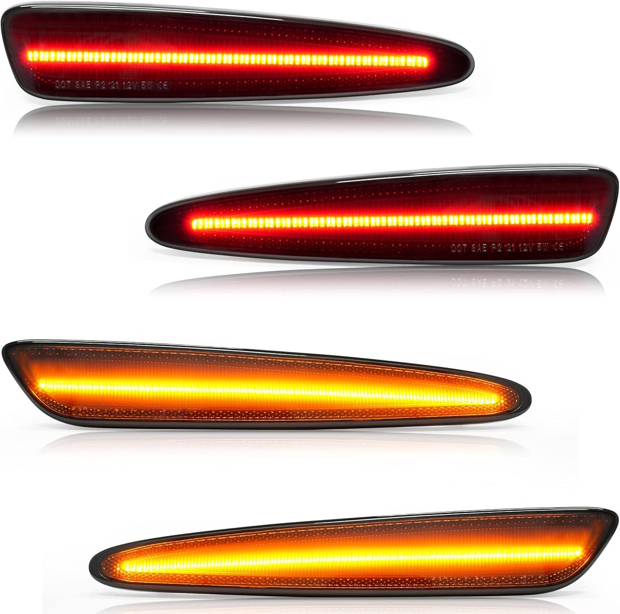 2005-2013 Chevrolet C6 Corvette Clear or Smoked LED Sidemarker Lights - AutoLEDTech.com