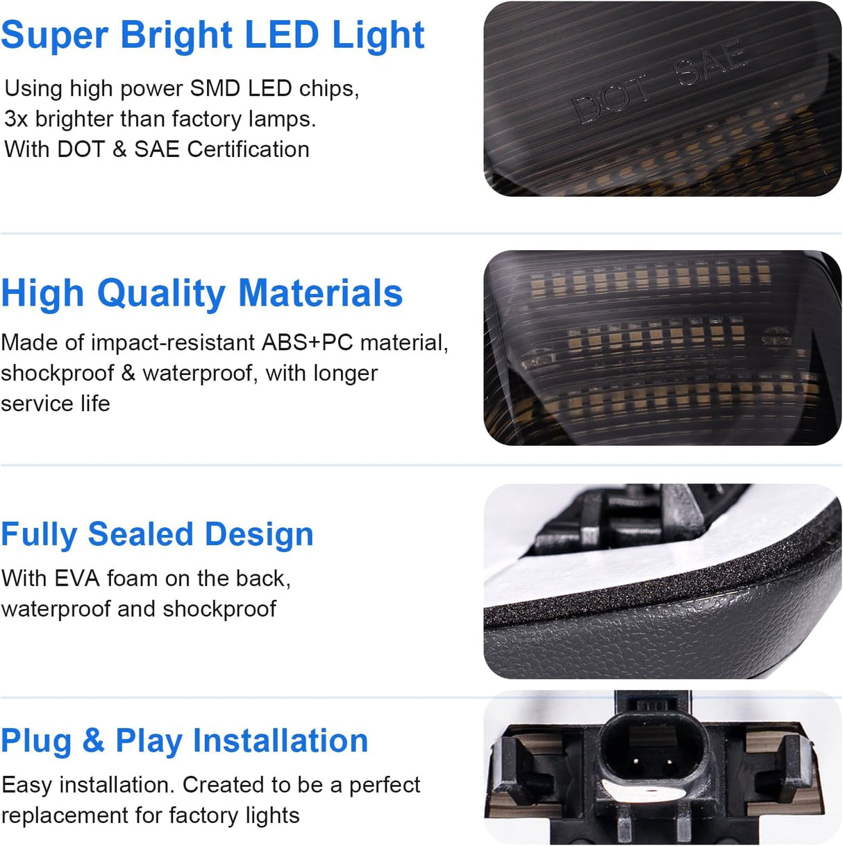 2019-2026 Ram HD Clear Smoked White Amber LED Roof Cab Lights