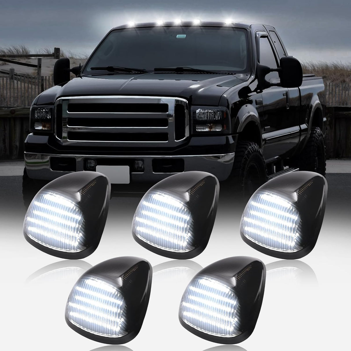 2008-2016 Ford F250 Super Duty Switchback LED Smoked Mirror Lights - AutoLEDTech.com