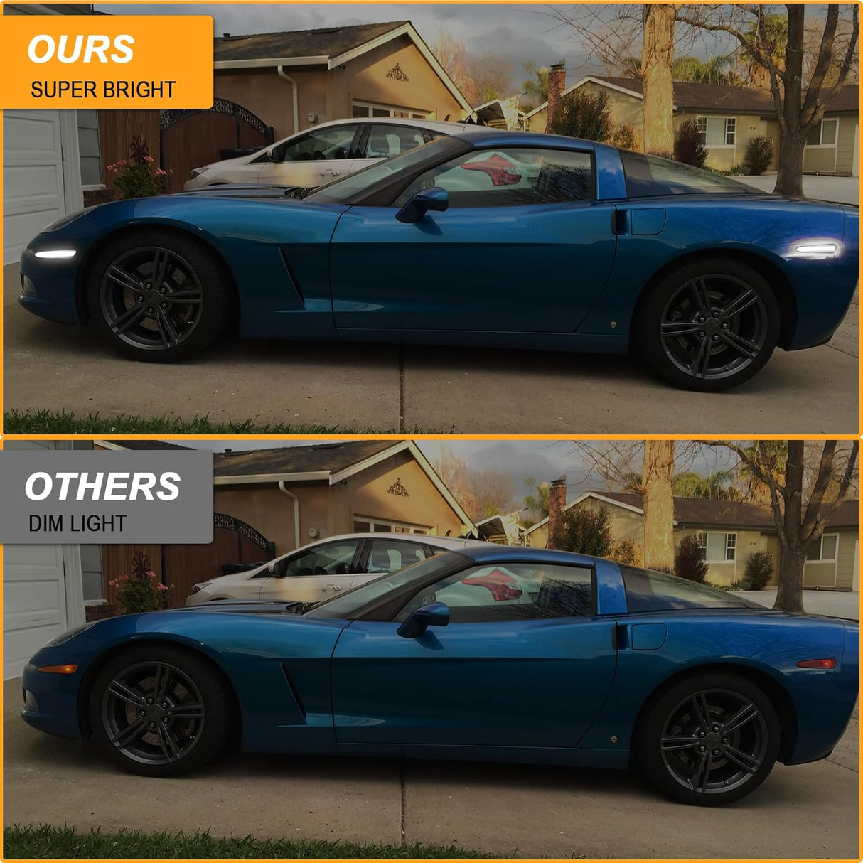 2005-2013 Chevrolet C6 Corvette Clear or Smoked LED Sidemarker Lights