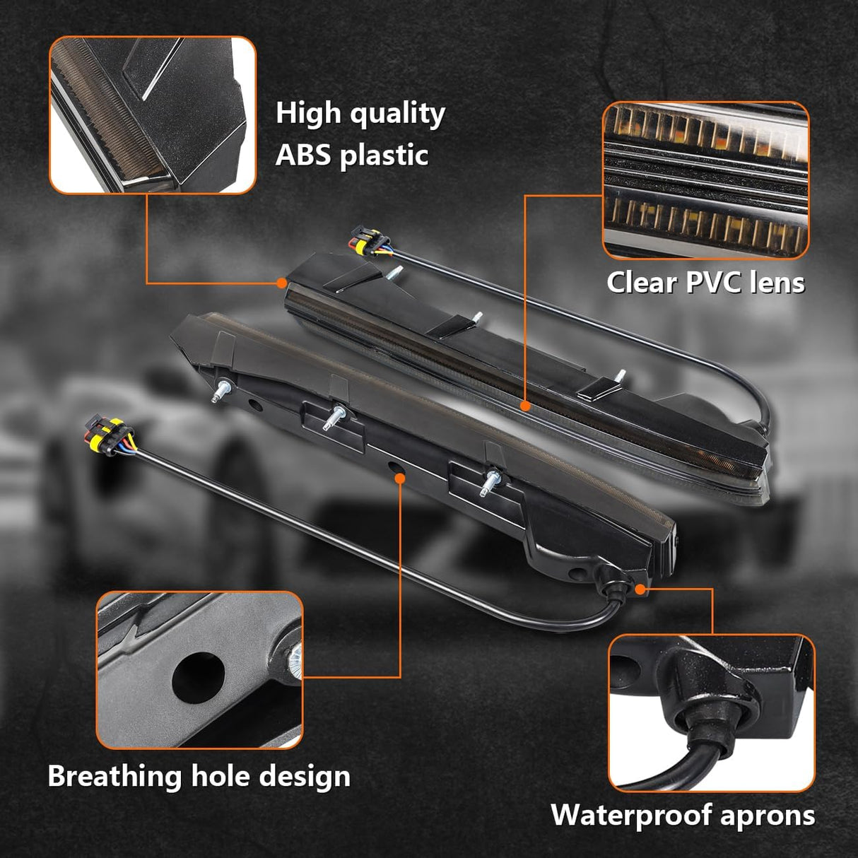 2020+ Chevy C8 Corvette Sequential Switchback LED DRL Grill Accent Bumper Lights