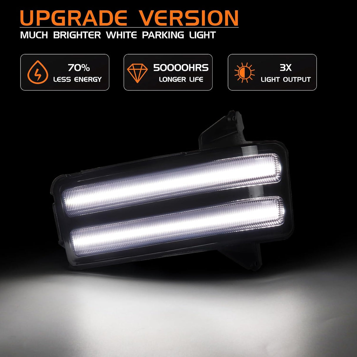 2020-2026+ GMC Chevy Sierra Silverado Smoked Switchback LED Mirror Lights