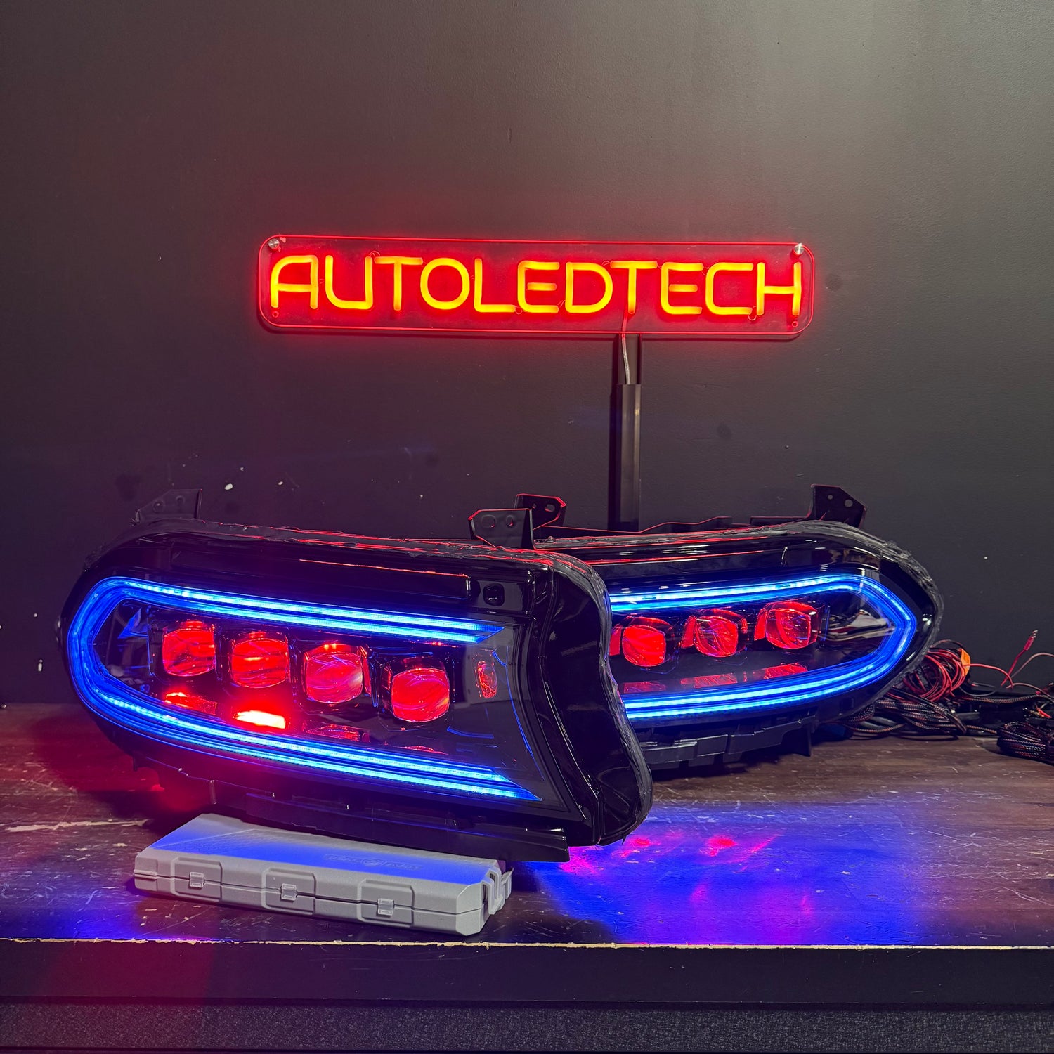 2015-2023 Dodge Charger Alpharex RGBW FLOW SERIES LED DRL Headlights