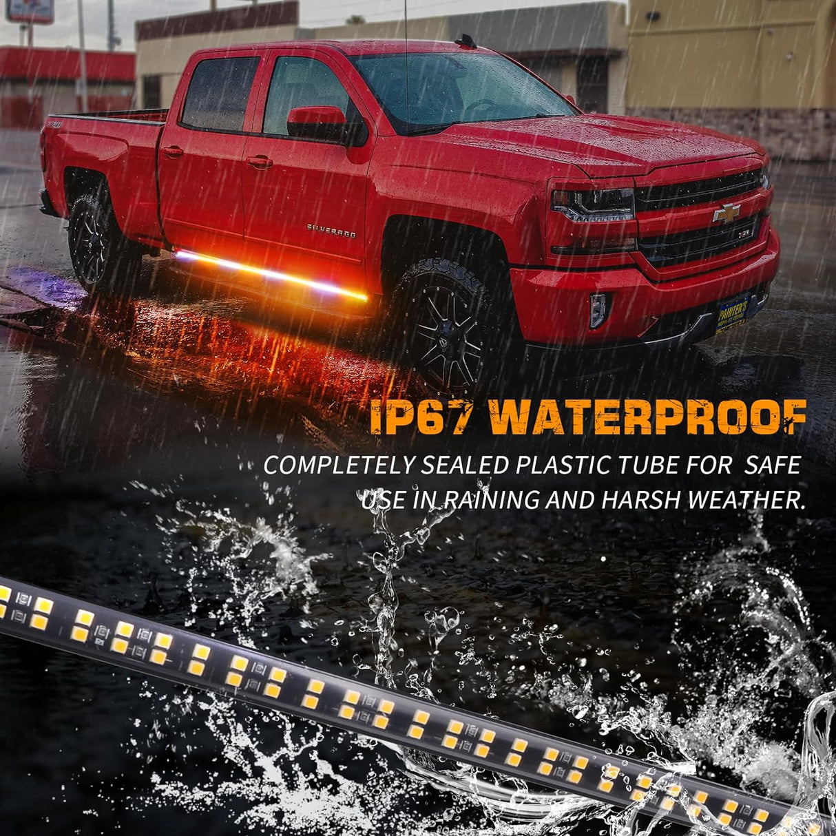 LED Strobe Rocker Lights Running Board Strips (70")