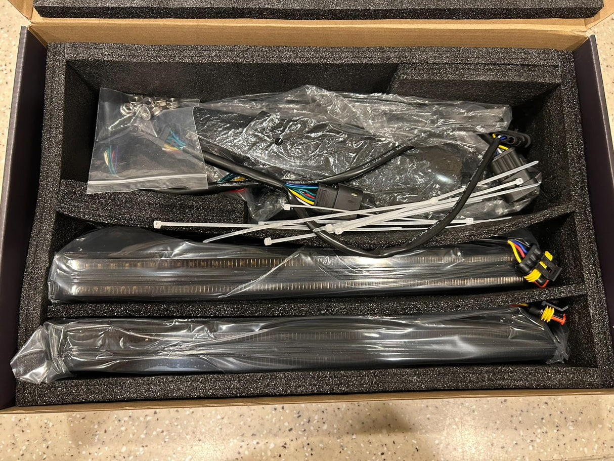 2020+ Chevy C8 Corvette Sequential Switchback LED DRL Grill Accent Bumper Lights