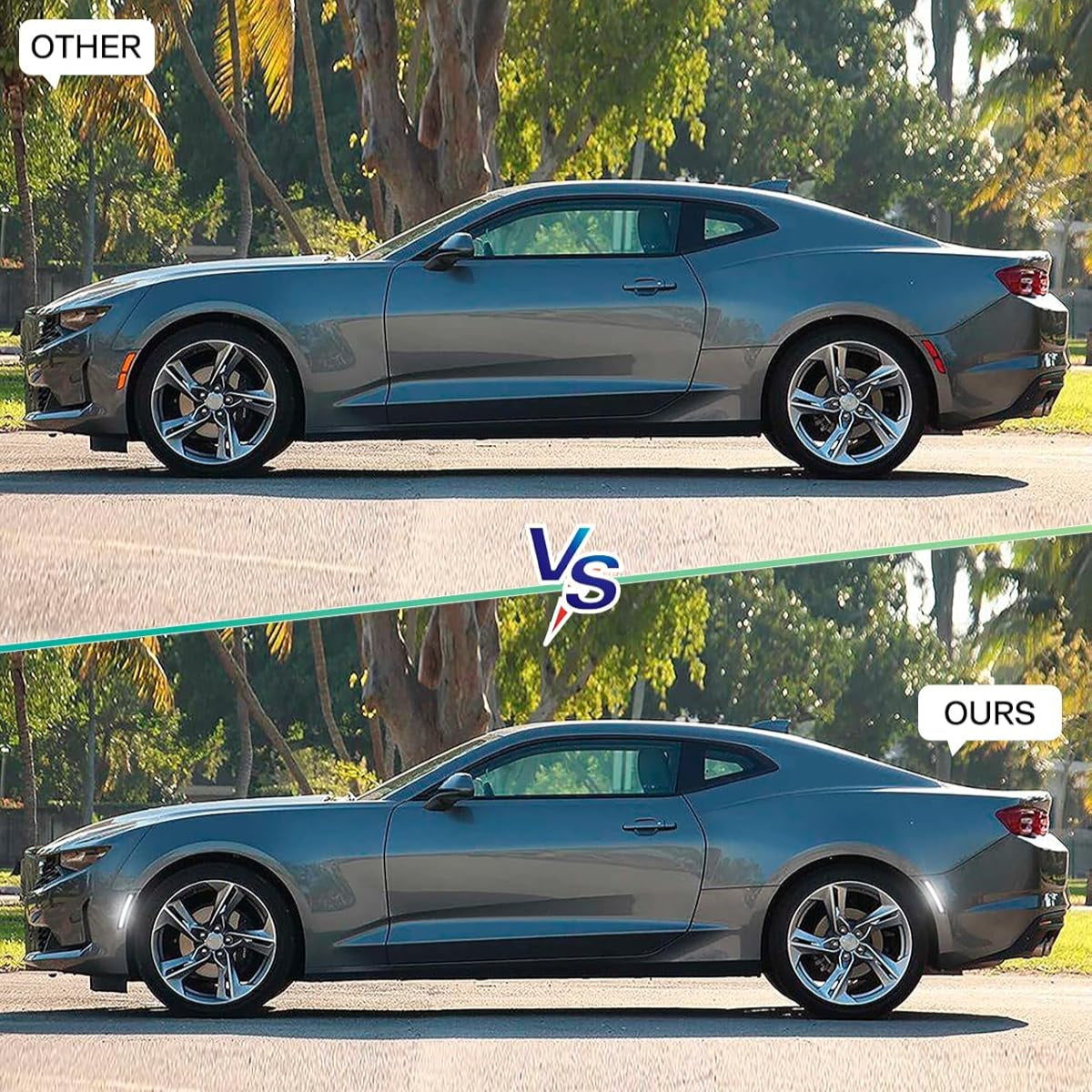 2016+ Chevy Camaro SCANNING White LED Smoked Side Marker Lights